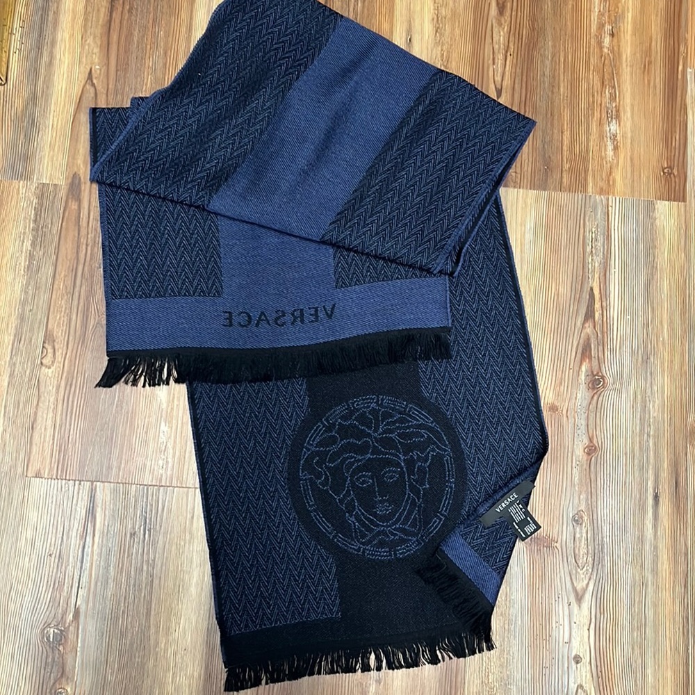 Authentic Versace Navy/Black scarf